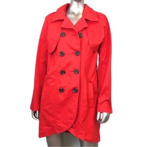 CAbi Red Convertible Long Sleeve Jacket Dress